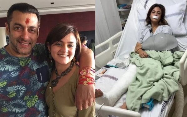 سلمان خان کی بہن ٹریفک حادثے میں زخمی