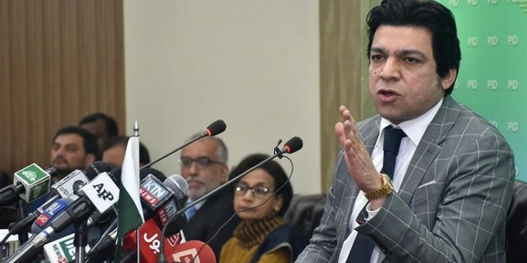FEDERAL MINISTER FOR WATER RESOURCES, MUHAMMAD FAISAL VAWDA ADDRESSING A PRESS CONFERENCE IN ISLAMABAD ON JANUARY 02, 2019.